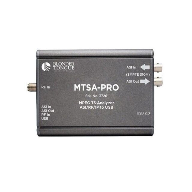MTSA-PRO MPEG T/S Analyzer, ASI, RF,IP to USB
