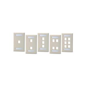 SKFL-* Single Gang Keystone Faceplate w/ Labeling, Ivory