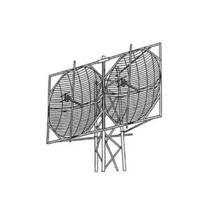 PB-82-BB Dual UHF Broadband 8′ Parabolic Antenna Array