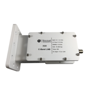 3520F  C-Band (3.4-4.2 GHz) PPL LNB 20°, L.O. 5.0 PPM