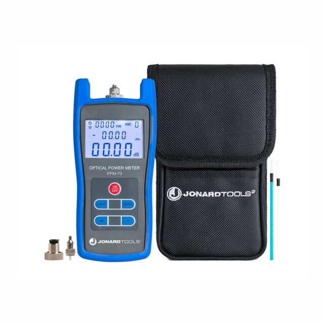 FPM-70 Fiber Optic Power Meter (-70 to +6 dBm) with FC/SC/LC Adapters