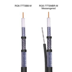 RG6-77T RG6 77% Trishield Cable Regular and Messengered